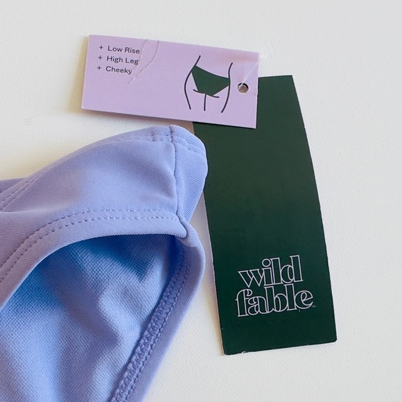 Wild fable Lilac Low Rise High Leg Cheeky Bikini Bottom Large (12-14) - Picture 8 of 8